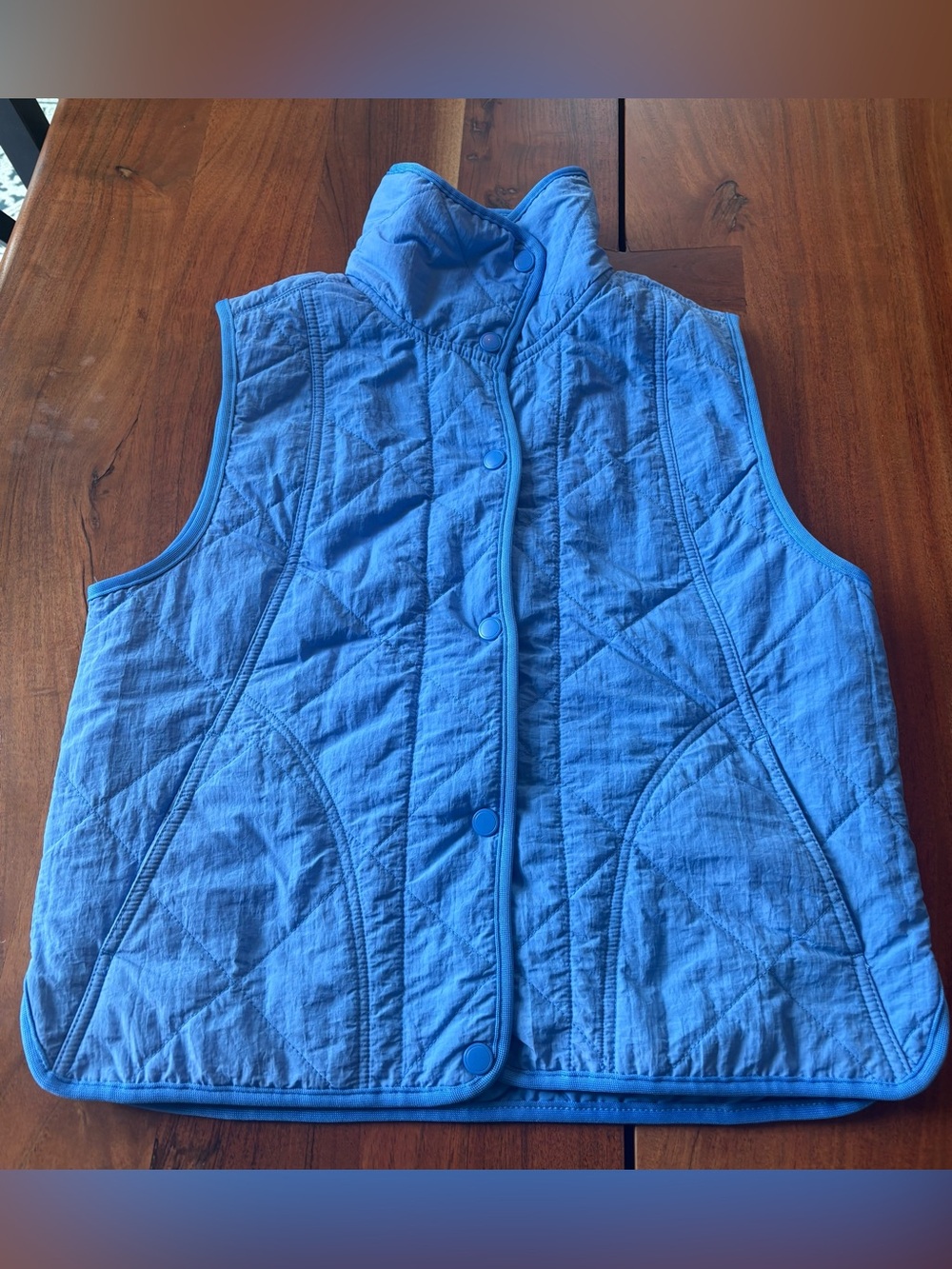 Te Verde Light Blue Quilted Puffer Vest